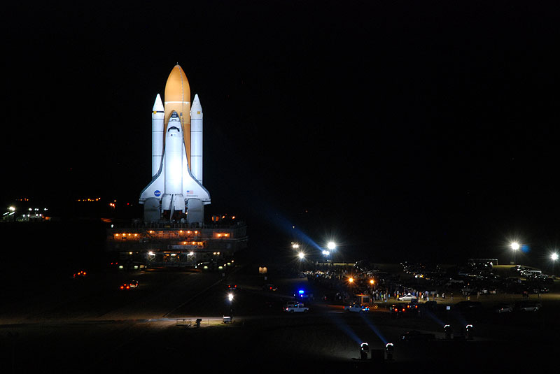 Discovery rolls out for the final time, again