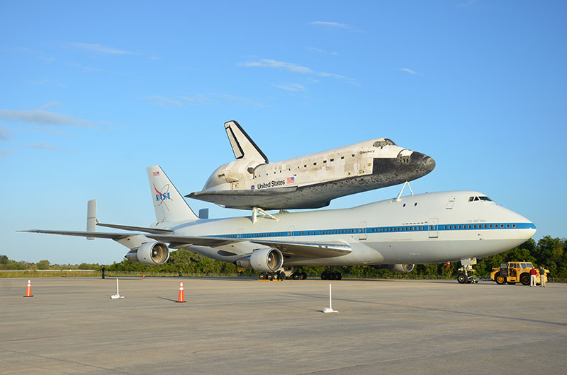 Space shuttle Discovery mated to jumbo jet for ride to Smithsonian