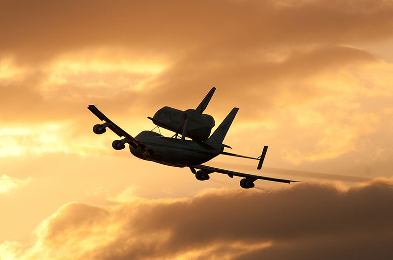 Space shuttle Discovery lands in Washington for Smithsonian display