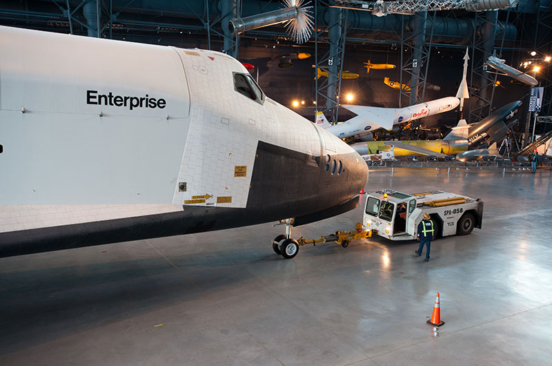 Final wheels stop: Space shuttle Discovery enters the Smithsonian