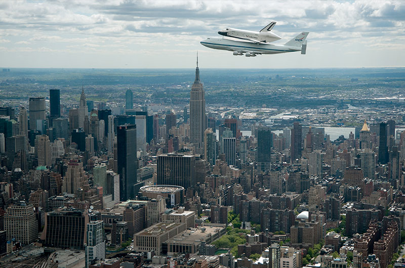 Space shuttle Enterprise lands in New York for museum display