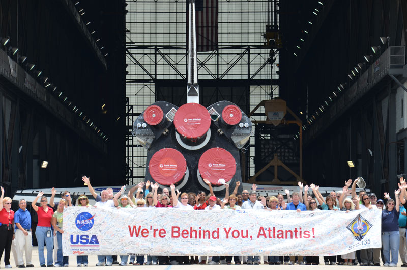 Atlantis departs hangar for final space shuttle flight