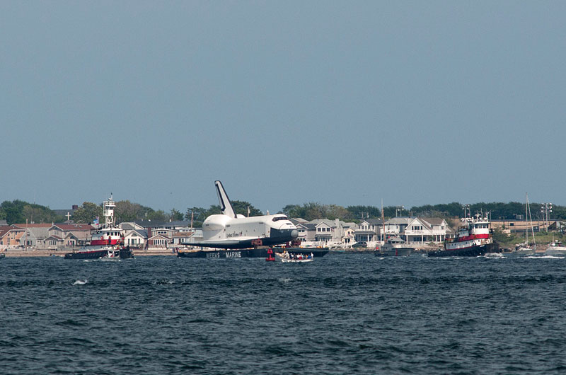 Space shuttle at sea: Enterprise sails for NYC's Intrepid, via New Jersey