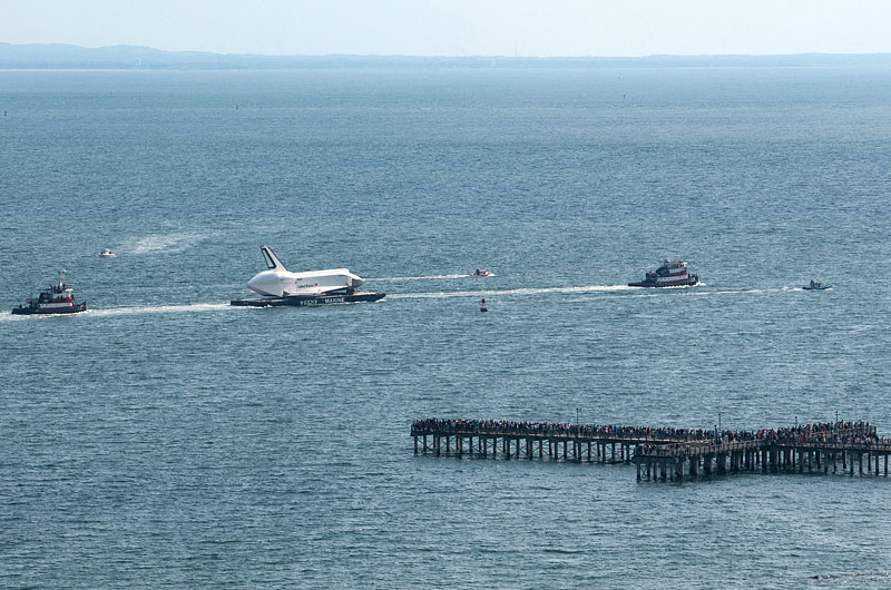 Space shuttle at sea: Enterprise sails for NYC's Intrepid, via New Jersey