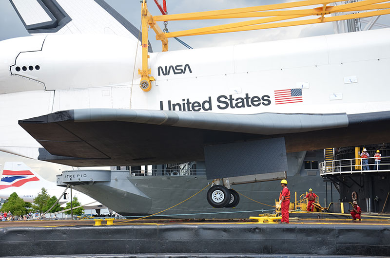 Space shuttle at sea: Enterprise sails for NYC's Intrepid, via New Jersey