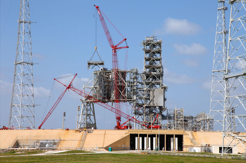 Space shuttle launch pad 'cleaned' of historic towers