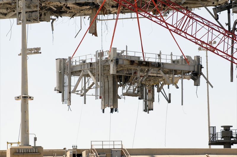 Space shuttle launch pad 'cleaned' of historic towers