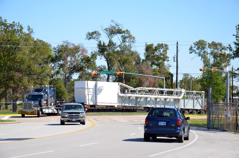 Historic space shuttle launch pad parts arrive in Houston