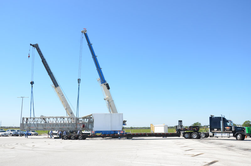 Historic space shuttle launch pad parts arrive in Houston