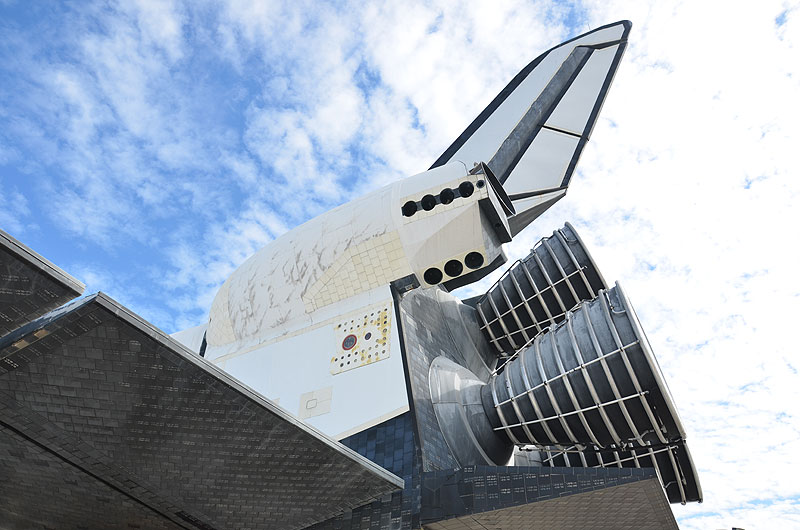 Mock space shuttle moved to make way for the real thing